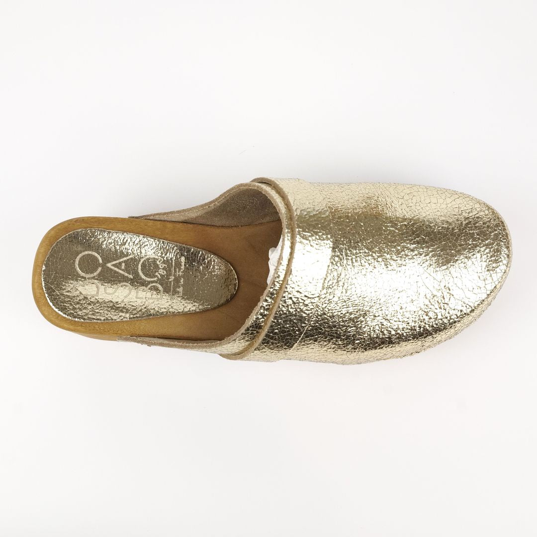 BOSABO sabot Anna bois flexible GOLD dessus