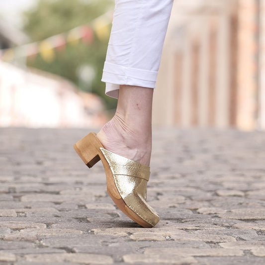 BOSABO sabot Anna bois flexible GOLD porté