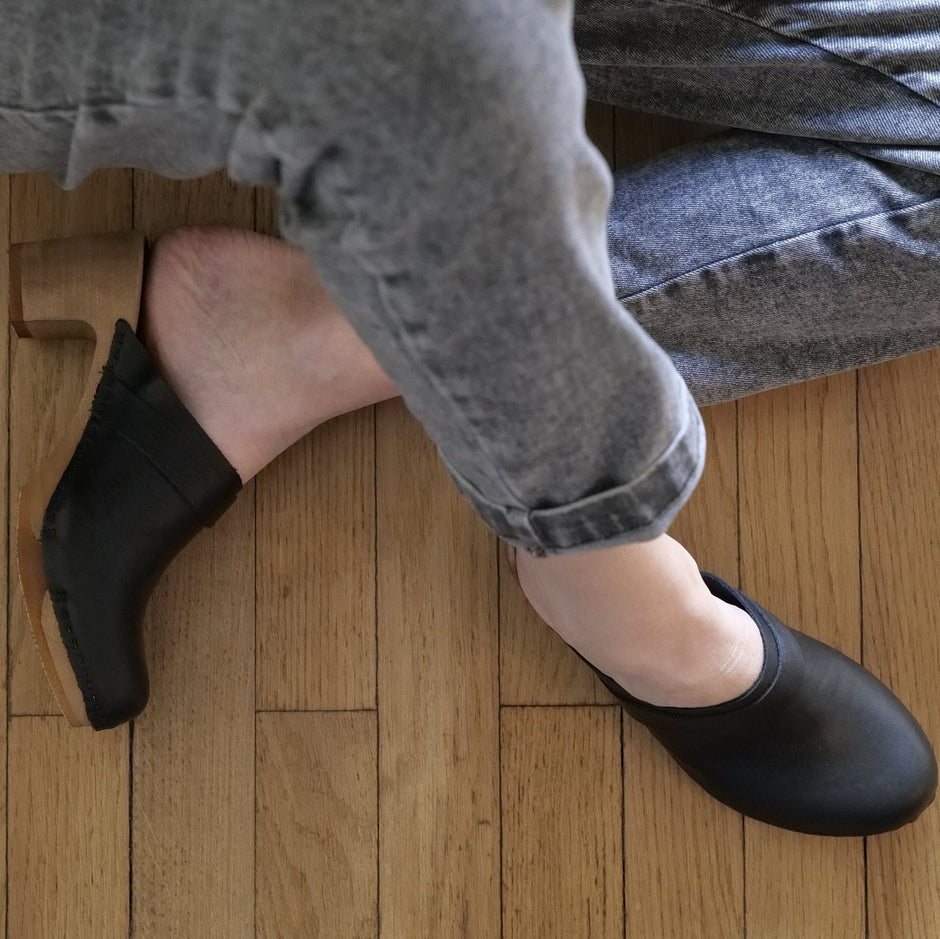 Sabots Mules BOSABO Cuir Naturel - Taille 37 - Fabriqué En France - Occasion Très Bon état